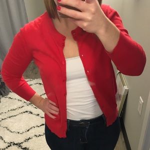 J. Crew Factory “The Clare” Red Cardigan